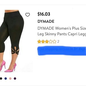 2 New Pair Of Capri Pants W/ Flower Cut-Outs In Legs